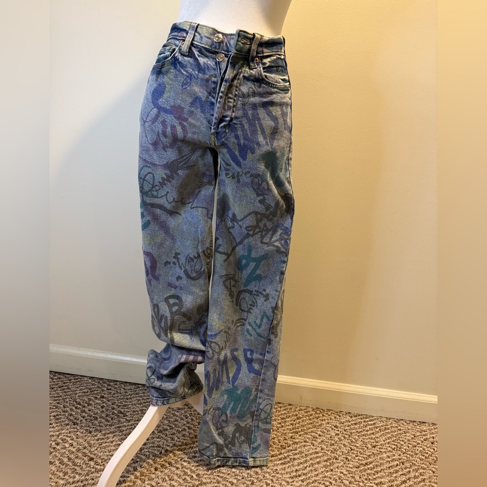 Wild Fable Multicolor Graffiti Jeans